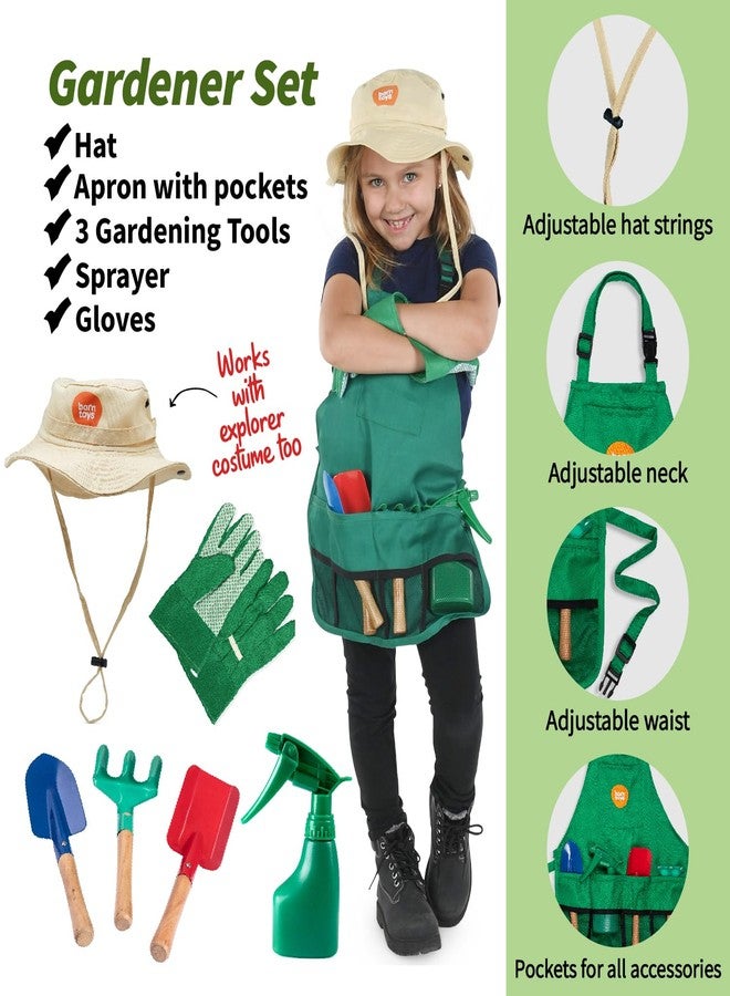 Born Toys 3-in-1 Outdoor Kids Dress Up Clothes for Toddlers, Washable Kids Dress Up Costume for Pretend Play for Boys & Girls, Gardening, Explorer & Farmer Costumes - Image 5